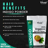 Vihado Pure Organic Natural (Indigofera Tinctoria) Indigo Leaf Powder for black hair 50g (Pack of 1)-thumb3