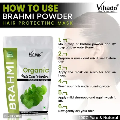 Vihado Organic Herbal Brahmi Powder 100% Natural -50g (Pack of 1)-thumb5