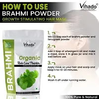 Vihado chemical free pure Brahmi powder for hair treatments  hair growth 500g (Pack of 1)-thumb3