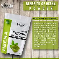 Vihado Organic Herbal Henna Powder 500g (Pack of 1)-thumb1