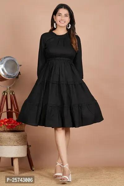 Stunning Rayon Solid Dresses For Women And Girls