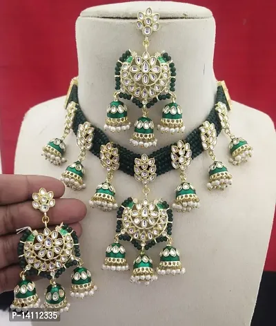 Amazon.com: Aheli Wedding Designer Choker Necklace with Jhumki Earrings  Maang Tikka Set Ethnic Bollywood Traditional Fashion Stylish Jewelry for  Indian Women & Girls : Clothing, Shoes & Jewelry