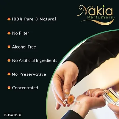 Nakia Keora, Musk Arabia  White Oud Attar (Combo Pack 10ml*3) Roll-on Alcohol-Free Perfume Oil For Men And Women-thumb2