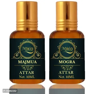 Nakia Majmua And Mogra Attar (Combo Pack 10ml*2) Roll-on Alcohol-Free Perfume Oil For Men And Women