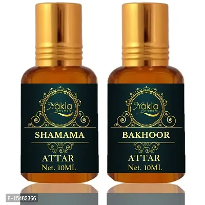 Nakia Shamama Attar  Bakhoor Attar (Combo Pack 10ml*2) Roll-on Alcohol-Free Perfume Oil For Men And Women