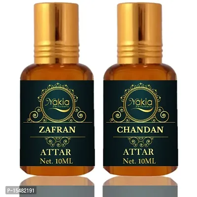 Nakia Zafran Attar  Chandan Attar (Combo Pack 10ml*2) Roll-on Alcohol-Free Perfume Oil For Men And Women