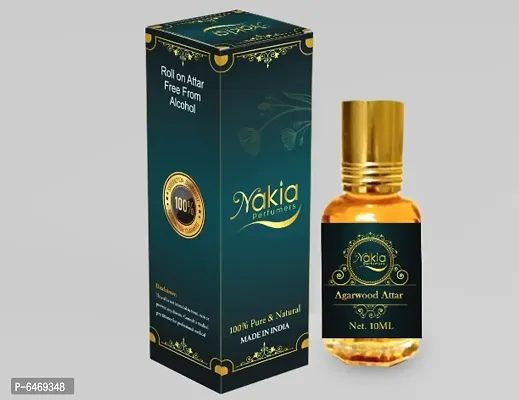 Nakia Perfumers Agarwood Attar 10ml Alcohol-Free Perfume for Men and Women-thumb0