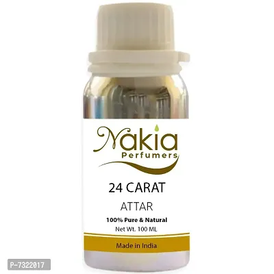 Nakia 24 Carat Attar 100ml Roll-on Alcohol-Free Perfume Fragrance scent for Men  Women