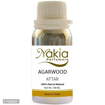 Nakia Agarwood Attar 100ml Roll-on Alcohol-Free Perfume Fragrance scent for Men  Women