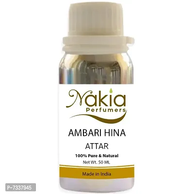 Nakia  Ambari Hina Attar 50ml Alcohol-Free Perfume Fragrance scent for Men  Women-thumb0