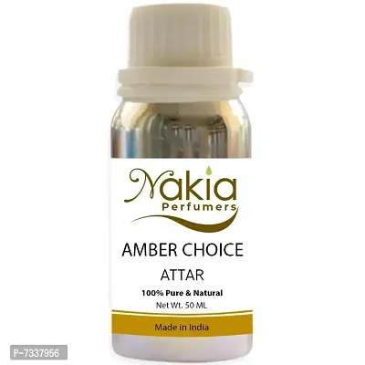 Nakia  Amber Choice Attar 50ml Alcohol-Free Perfume Fragrance scent for Men  Women