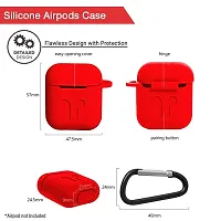 RBT Shock Proof Protection Cover Case Compatible For Airpods-1  2 Wireless Headset Headphones Earphone (AIRPOD Cover 1 and 2, Red)-thumb1