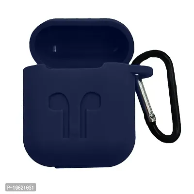 RBT Shock Proof Protection Cover Case Compatible For Airpods-1  2 Wireless Headset Headphones Earphone (AIRPOD Cover 1 and 2, Navy Blue)