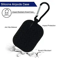 RBT Shock Proof Cover Case Compatible with AirPods Pro /Case Cover for AirPod Pro Wireless Headset |Device Not Included| (Tough Case) (Weave, Black)-thumb1