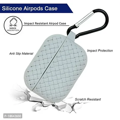 RBT Shock Proof Cover Case Compatible with AirPods Pro /Case Cover for AirPod Pro Wireless Headset |Device Not Included| (Tough Case) (Weave, Grey)-thumb2