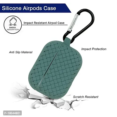 RBT Shock Proof Cover Case Compatible with AirPods Pro /Case Cover for AirPod Pro Wireless Headset |Device Not Included| (Tough Case) (Weave, Green)-thumb2