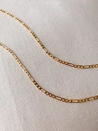 Gold plated Chain For Boys / Man Gold-plated Plated Stainless Steel, Alloy Chain Gold-plated Plated Alloy Chain (23 Inch)Water And Sweat Proof Jawellery-thumb1