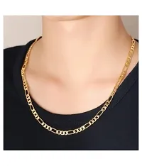 Golden Chain For Boys Stylish Neck Chain Mens Jewellery Gold Chain For Men Boys Gold-plated Plated Brass Chain (23 Inch)Water And Sweat Proof Jawellery-thumb2