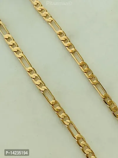 gold plated brass snake chain for men and women  Gold-plated Plated Brass Chain (23 Inch)Water And Sweat Proof Jawellery