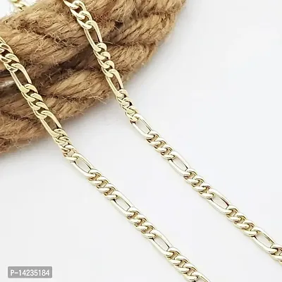 Fashionable Golden Chain For Boys Criss Cross Necklace Chains For Men Women Girl Gold-plated Plated Brass Chain (23 Inch)Water And Sweat Proof Jawellery-thumb5