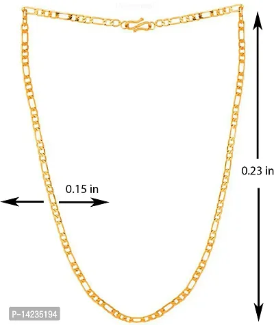 gold plated brass snake chain for men and women  Gold-plated Plated Brass Chain (23 Inch)Water And Sweat Proof Jawellery-thumb3