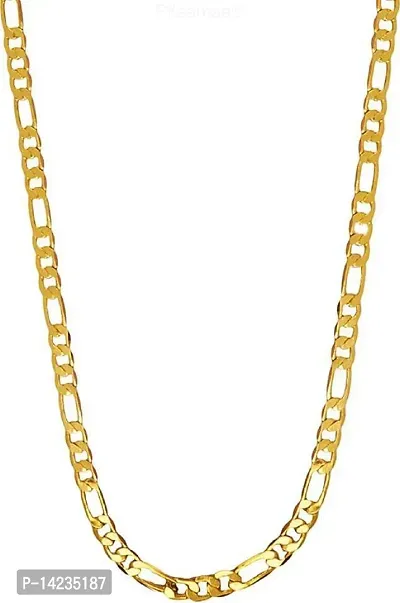 1 Gram Gold plated Chain For Boys and Man Alloy, Stainless Steel Chain Gold-plated Plated Alloy Chain (23 Inch)Water And Sweat Proof Jawellery-thumb4