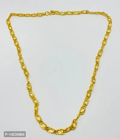 One Gram Gold Plated Chain  (MG607 C) Gold-plated Plated Brass Chain (20 Inch)Water And Sweat Proof Jawellery-thumb3