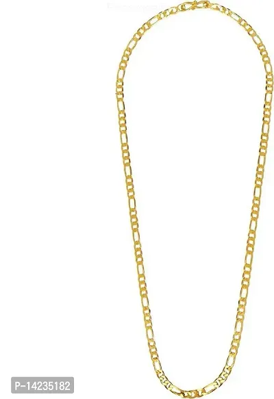 Golden Chain For Boys Stylish Neck Chain Mens Jewellery Gold Chain For Men Boys Gold-plated Plated Brass Chain (23 Inch)Water And Sweat Proof Jawellery-thumb5
