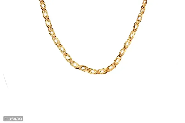 Gold plated Chain For Boys / Man Gold-plated Plated Stainless Steel, Alloy Chain Gold-plated Plated Alloy Chain (20 Inch)Water And Sweat Proof Jawellery-thumb3