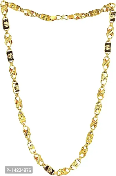 Long Gold-plated Plated Brass Chain (20 Inch)Water And Sweat Proof Jawellery-thumb5