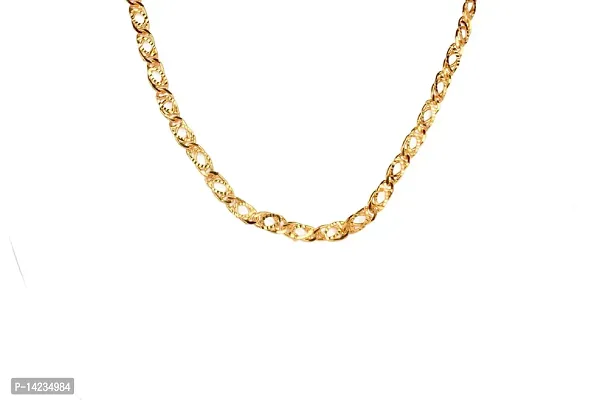 One Gram Gold Plated Chain  (MG607 C) Gold-plated Plated Brass Chain (20 Inch)Water And Sweat Proof Jawellery-thumb4