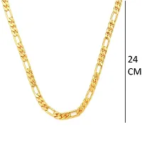 Stylish Lotus Inspired One gram Gold plated chain for Men Gold-plated Plated Brass Chain (23 Inch)Water And Sweat Proof Jawellery-thumb2