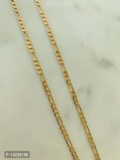Stylish  Trendy Most Popular Beautiful Design Golden light Gold Plated Chain Gold-plated Plated Alloy Chain (23 Inch)Water And Sweat Proof Jawellery-thumb0