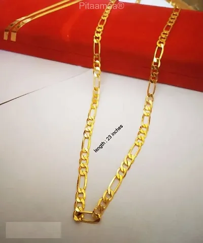 Pitaamaa®Golden Chain For Boys Stylish Neck Chain Mens Jewellery Gold Chain  For Men Boys