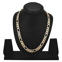 1 Gram Gold plated Chain For Boys and Man Alloy, Stainless Steel Chain Gold-plated Plated Alloy Chain (23 Inch)Water And Sweat Proof Jawellery-thumb1