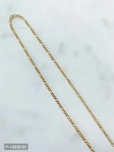 Gold plated Chain For Boys / Man Gold-plated Plated Stainless Steel, Alloy Chain Gold-plated Plated Alloy Chain (23 Inch)Water And Sweat Proof Jawellery
