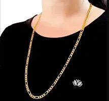 Gold plated Chain For Boys / Man Gold-plated Plated Stainless Steel, Alloy Chain Gold-plated Plated Alloy Chain (23 Inch)Water And Sweat Proof Jawellery-thumb3