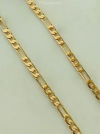 Men's 14k Solid Yellow Gold Figaro  Chain Necklace - Gold chain, figaro chains, real Gold chain (23 Inch)Water And Sweat Proof Jawellery-thumb1