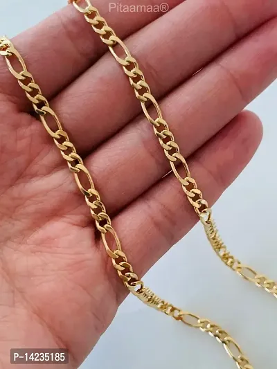 Long Gold-plated Plated Brass Chain (23 Inch)Water And Sweat Proof Jawellery