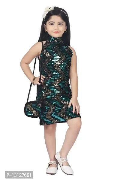 Girls Midi/Knee Length Party Dress-thumb0