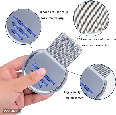 Stainless Steel Lice Treatment Comb for Head Lice Remover Lice Egg Removal Comb.-thumb2