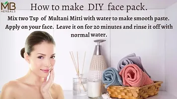 Pure Multani Mitti Powder Face Pack 100gm with 2 Brush-thumb2