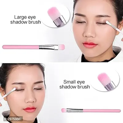 Soft Makeup Brush Set - Pink (7 Pcs)-thumb4