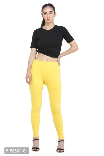 Solid High Ankle Cotton Leggings-thumb0