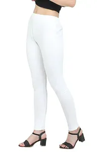 Solid High Ankle Cotton Leggings-thumb1