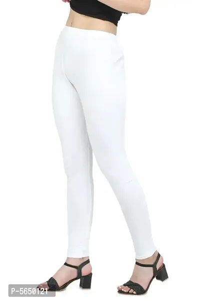 Solid High Ankle Cotton Leggings-thumb2