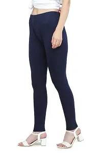 Solid High Ankle Cotton Leggings-thumb2