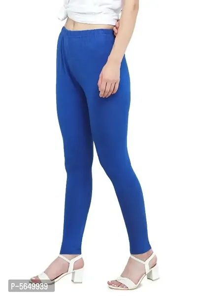 Solid High Ankle Cotton Leggings-thumb2