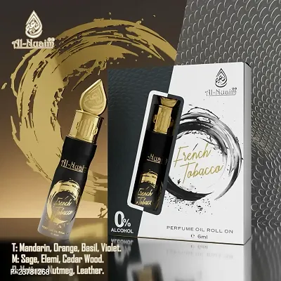 Al Nuaim Brand 100% Original French Tobacco 6Ml Great Fragrance Long-Lasting For Men  Women (Unisex) Floral Attar  Pocket Perfume.-thumb0