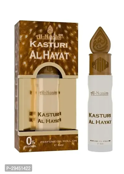 Al Nuaim Brand 100% Original Kasturi Al Hayat 6Ml Great Fragrance Long-Lasting For Men  Women (Unisex) Floral Attar  Pocket Perfume.